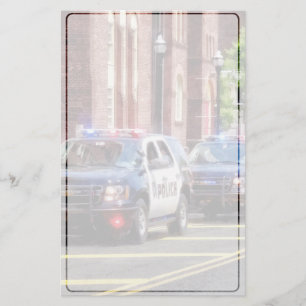 Linie der Polizeiwagen Briefpapier