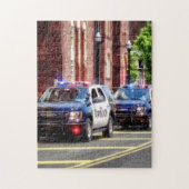 Linie der Polizeiwagen Puzzle (Vertikal)