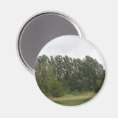 Linie der schiefen Bäume Landschaft Magnet (Vorderseite/Rückseite)