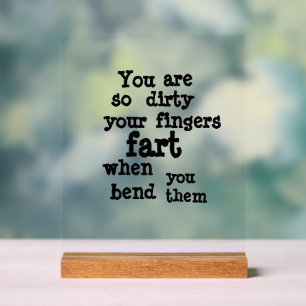 Linie Farty Fingers Acrylschild