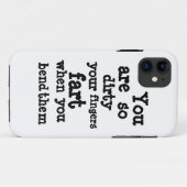 Linie Farty Fingers Case-Mate iPhone Hülle (Rückseite (Horizontal))