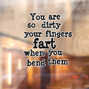 Linie Farty Fingers Fensteraufkleber