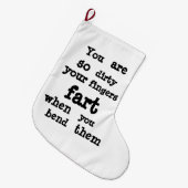 Linie Farty Fingers Großer Weihnachtsstrumpf (Vorderansicht (hängend))