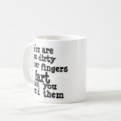 Linie Farty Fingers Kaffeetasse (Vorderseite Links)