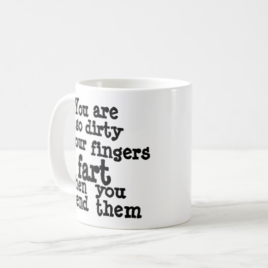 Linie Farty Fingers Kaffeetasse (Vorderseite Links)