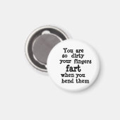 Linie Farty Fingers Magnet (Vorderseite/Rückseite)