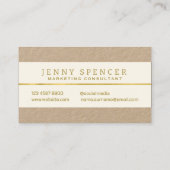 Linie Golden Minimalistisch Beruflich Visitenkarte (Rückseite)
