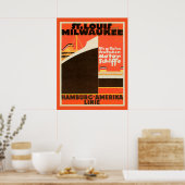 Linie Hamburg-Amerika Poster (Küche)