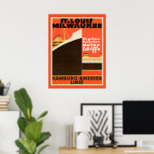 Linie Hamburg-Amerika Poster (Heimbüro)