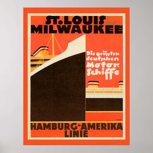 Linie Hamburg-Amerika Poster (Vorne)