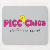 Linie Krankenschwester-Geschenke PICC Küken-PICC Mousepad (Vorne)