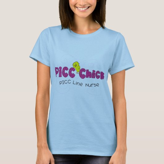 Linie Krankenschwester-Geschenke PICC Küken-PICC T-Shirt (Vorderseite)
