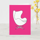 Linie Kunst des Egg-Stuhls in 32 Farben Karte (Gelbe Blume)