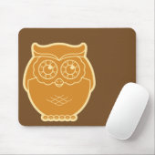 Linie Kunst-Eule Mousepad (brauner Hintergrund) (Mit Mouse)