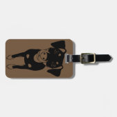 LINIE KUNST minimaler Button-Gepäck-Umbau Gepäckanhänger (Vorderseite horizontal)