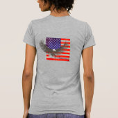 Linie Kunstdamen-T - Shirt der amerikanischen (Rückseite)