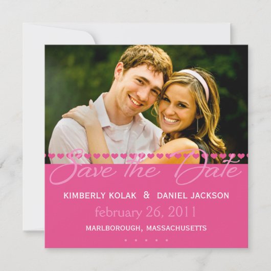 Linie o' Herz Save The Date (Vorderseite)