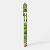 Linie rosa Seerosen iPhone 16 Hülle (Linke Seite)