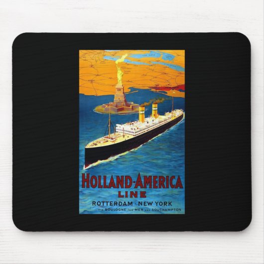 Linie Rotterdam New York Hollands Amerika Mousepad (Vorne)
