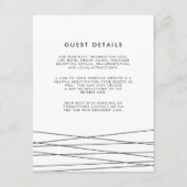 Linie | Schwarz-Weiß-Gästedaten Begleitkarte (Vorderseite)