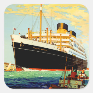 Linie Shaws Savill Quadratischer Aufkleber