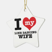 Linie Tanzen Ehefrau Keramik Ornament (Links)