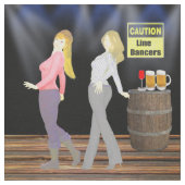 Linie Tanzen-Frauen mit Vorsicht-Zeichen 9" Stoff (Muster)