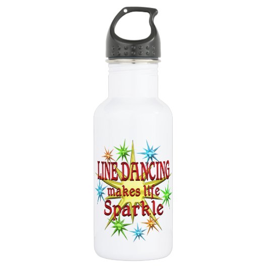 Linie Tanzen-Glitzern Trinkflasche (Vorderseite)