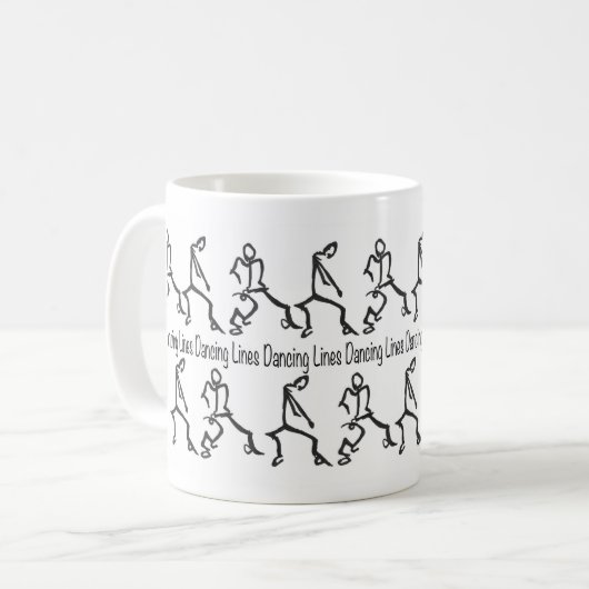 Linie Tanzen Kaffeetasse (Vorderseite Links)