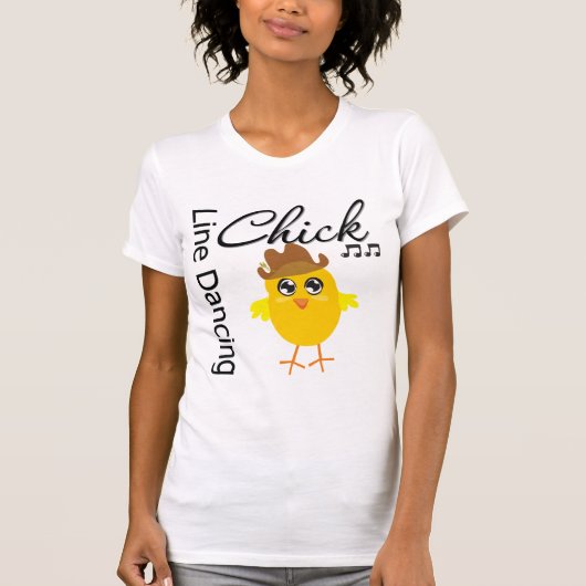Linie Tanzen-Küken T-Shirt (Vorderseite)