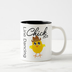 Linie Tanzen-Küken Zweifarbige Tasse