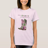 Linie Tanzen-Shirt mit Cowboystiefeln und Lied T-Shirt (Vorderseite)