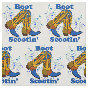 Linie Tanzen-Volkstanz-Cowboystiefel Scootin " Stoff