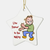 Linie Tänzer in der Herstellung! (Junge) Keramikornament (Links)
