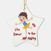 Linie Tänzer in der Herstellung! - Mädchen Keramikornament (Links)