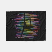 Linie Tänzer (v1) Fleecedecke (Vorderseite (Horizontal))