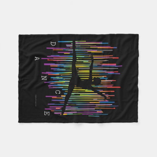 Linie Tänzer (v1) Fleecedecke (Vorderseite (Horizontal))