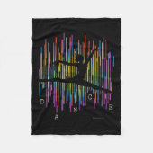 Linie Tänzer (v1) Fleecedecke (Vorderseite)