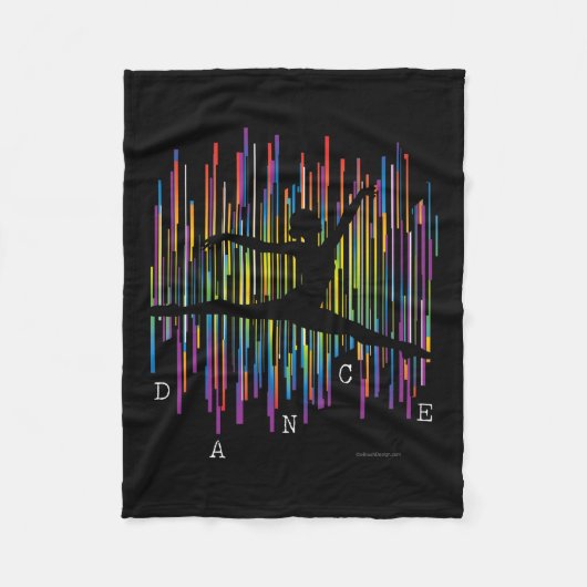 Linie Tänzer (v1) Fleecedecke (Vorderseite)