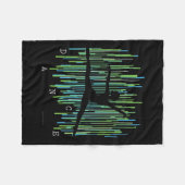 Linie Tänzer (v2) Fleecedecke (Vorderseite (Horizontal))