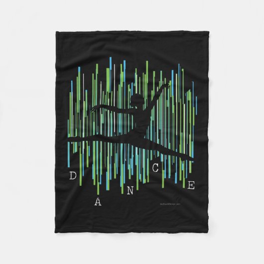 Linie Tänzer (v2) Fleecedecke (Vorderseite)