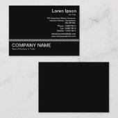 Linie v2 - Schwarz auf Weiß Visitenkarte (Vorne/Hinten)