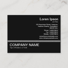 Linie v2 - Schwarz auf Weiß Visitenkarte