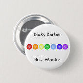 Linie von 7 Chakras Button (Vorne & Hinten)
