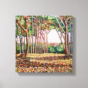 Linie von Bäumen 2009 Leinwanddruck