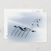 Linie von Musik Postkarte (Vorne/Hinten)
