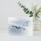 Linie von Musik Postkarte (Stehend Vorderseite)