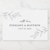 Linie Zeichnend Etikett für Blattkerze (Einzelnes Label)