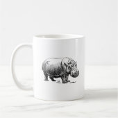 Linie Zeichnend Hippopotamus Schwarzweiß Kaffeetasse (Links)