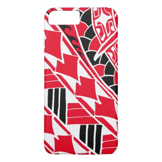 LinieEine rote polynesische Tattoo Case-Mate iPhone Hülle (Rückseite)